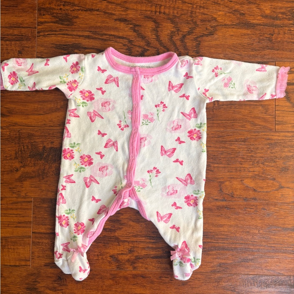 Catherine Malandrino Baby Girl button up butterfly sleeper